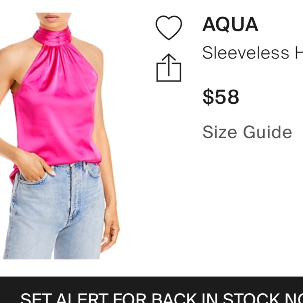 Aqua silky pink mock neck